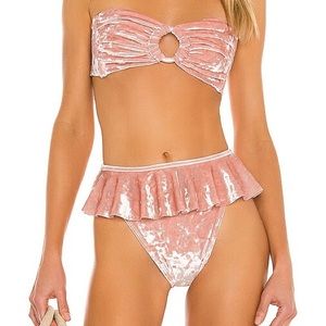 Montce Pink Crushed Velvet 5 piece set.